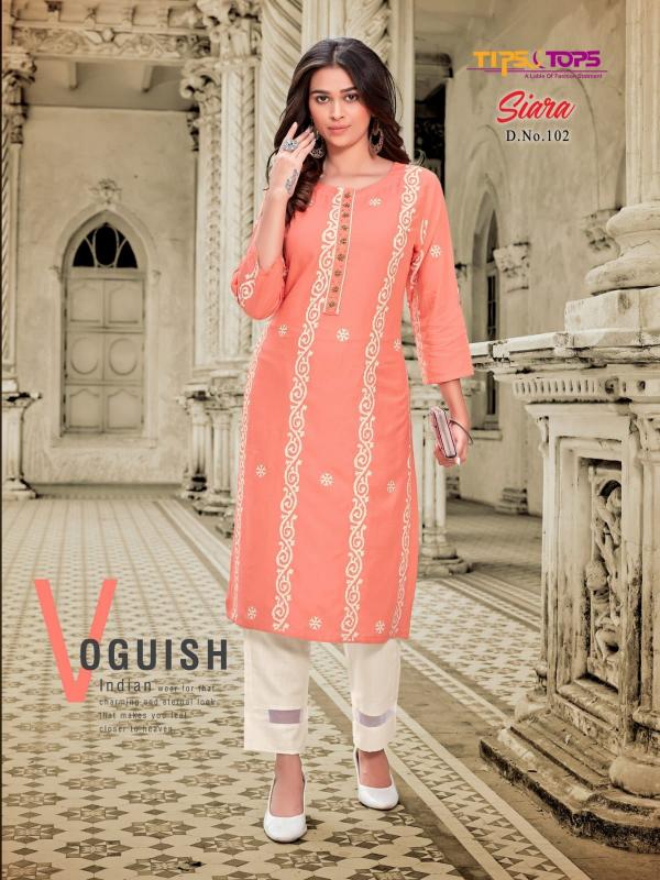 Tips & Tops Siara Party Wear Kurti With Pant Collection